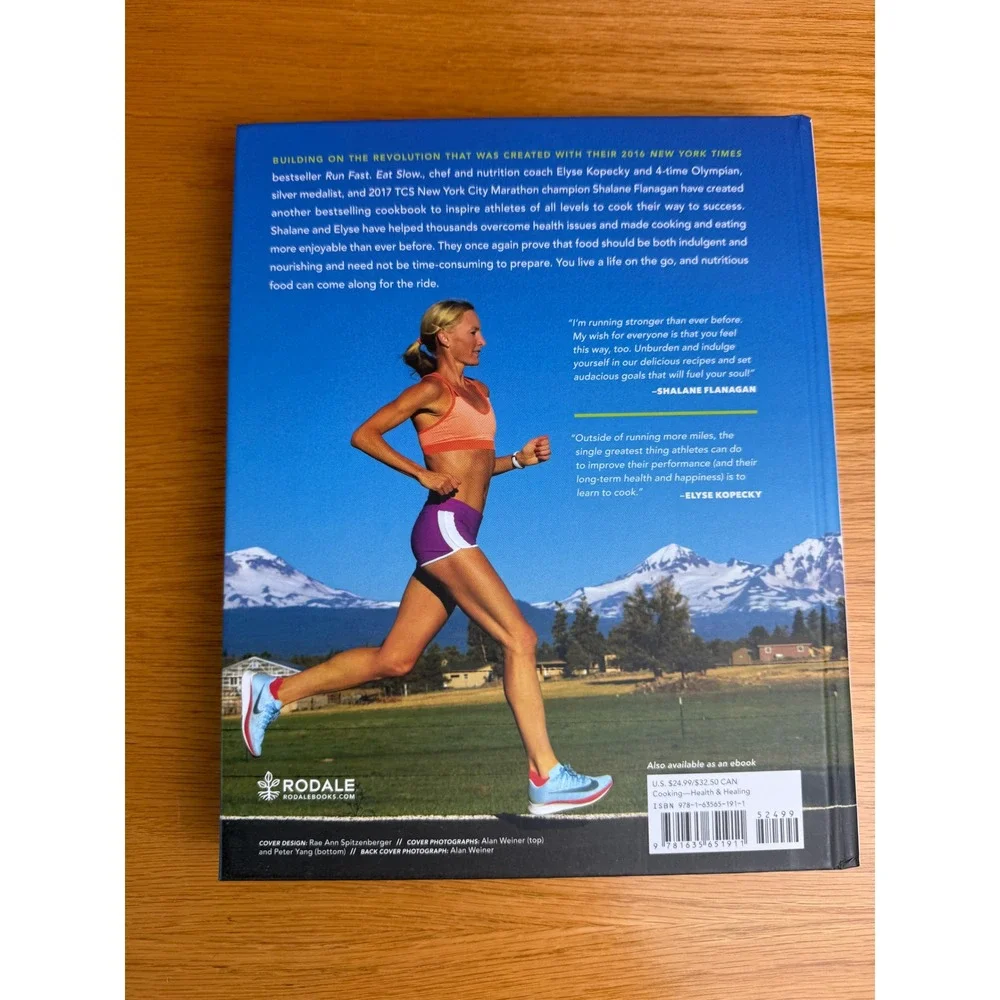 RODALE Run Fast Cook Fast Eat Slow Cookbook Athlete Nutrition Hardcover